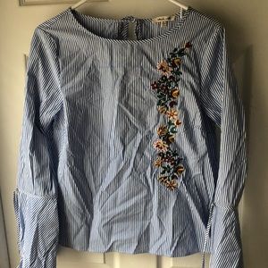 Long sleeve striped blouse